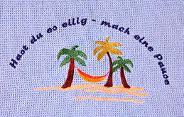 Handtuch mit Stickerei