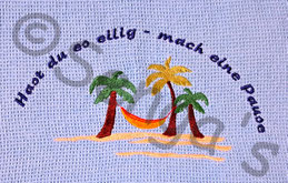 Handtuch mit Stickerei