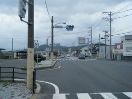 アクセス　川棚温泉駅交差点の写真