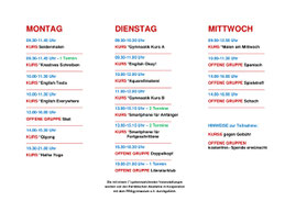Bild Flyer Übersicht der Angebote im Februar 2025