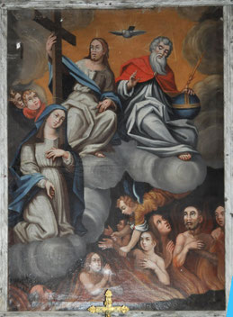 Intercession de la Vierge auprès de la Trinité en faveur des âmes du Purgatoire - Giacomo Grandi (actif dès 1742 - 1772) peintre milanais installé en Corse