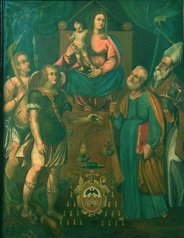 Azilone-Ampaza (Région d'Ajaccio) - La Vierge à l'Enfant, Saint Sébastien, Saint Michel, Saint Blaise et Saint Pierre