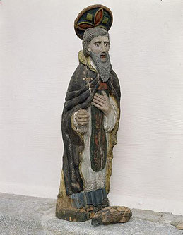 Piana - Chapelle Ste Lucie - Statue bois polychrome XVIIè