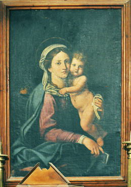 Vierge à l'enfant d'après Annibale Carracci via la gravure de Giovan-Battista Cecchi - legs Fesch (source Inventaire)