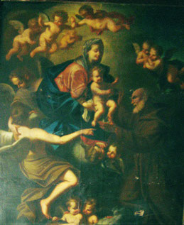 Bastia - Couvent St-Antoine (de Padoue) - St Antoine abbé intercède auprès de la Vierge pour les Ames du Purgatoire