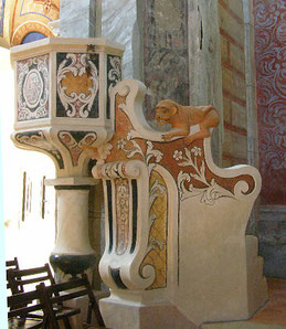Chaire à prêcher - datée signée 1838 - G P P