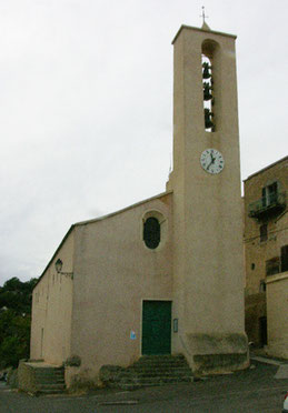 Monticello - Eglise St Sébastien 17e s. au coeur du village
