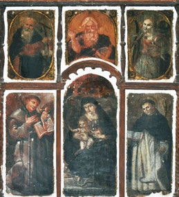 Muracciole - Polyptyque 1642 - AD 1642 " questa opera l'ha fatta il nobile Giacinto Muracciole rettore di questa chiesa"