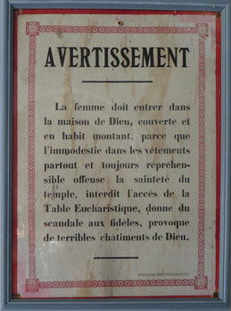 "Avertissement aux femmes" !!!