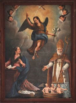Cognocoli-Monticchi- Annonciation et Saint Nicolas - attribué à Jérôme Maglioli (1812-1885)