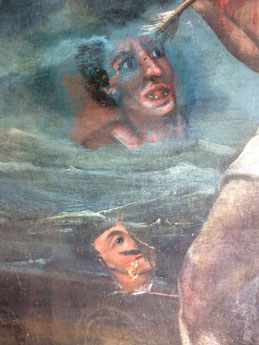 Palasca - Découverte de la toile de De Santis (XVIIè s.) Ici les Ames du Purgatoire