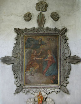 L'Annonciation - et le donateur de la famille Costa selon Tencajoli - Vicente Suarez (peintre actif en Corse en 1789)