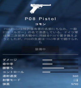 BFV(BF5) P08 Pistol