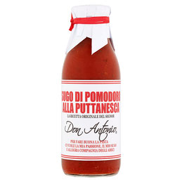 Salsa de tomate alla Puttanesca en bote de 500gr (7,00€ und) 