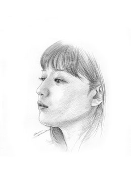 鉛筆スケッチ 肖像画 似顔絵ファーム手描きサイト