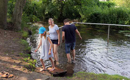 Wassertretstelle in der Oertze für Kneippsche Erfrischung