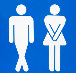 logo de toilette bleu