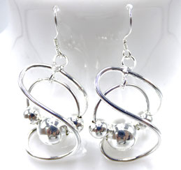 boucles d'oreilles femme en argent plaqué