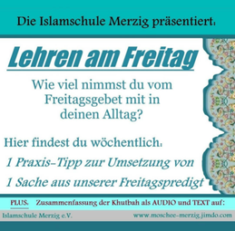 1 Ratschlag pro Freitag (BALD إن شاء الله)