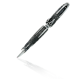 Kugelschreiber in geschwärzten Silber aus der Gremlin Männerschmuck Kollektion der Goldschmiede OBSESSION in Zürich und Wetzikon.
