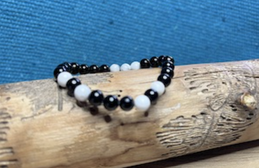 Obsidan Howlith Edelstein Armband