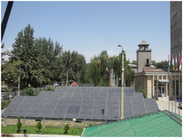 Solar panels system installed in hospital