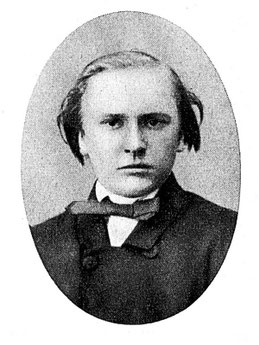 Édouard Tièche mit 20 Jahren. Rep. Édouard Tièche, poète Jurassien, Actes de la SJE 1943, No 47, 1944, S. 25 