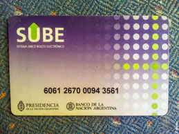 Sube Karte für öffentlichen Nahverkehr in Buenos Aires