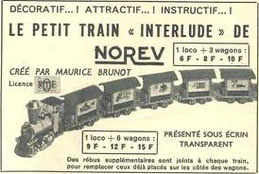 Publicité pour le modèle réduit du petit train (jouet)