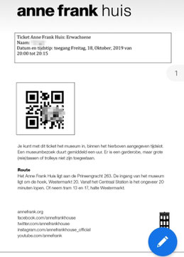 Online-Ticket Anne Frank-Haus