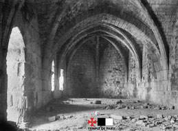 Salle voûtée en croisée d'ogives - Chastel Pèlerin - Athlit. Temple de Paris