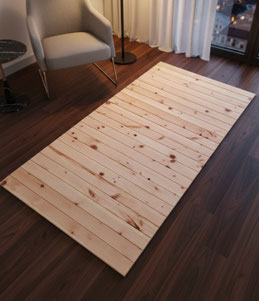 Teppich aus Massivholz zum Rollen