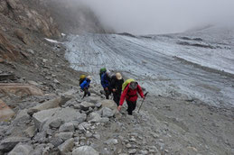 Moräne am grossen Diamantstock, Bächligletscher