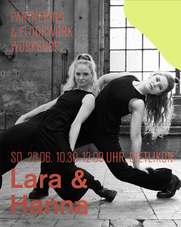 Contemporary Floorwork und Partnering Techniken lernen mit Lara Sutter und Hanna Ragnarsdóttir in der Tanzschule Dance Gallery in Dietlikon Zürich.
