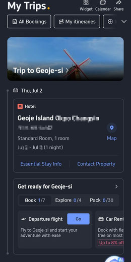 My Trips page on Trip.com