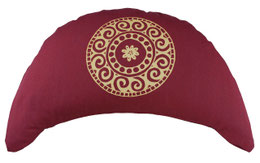 Meditationskissen Halbmond  gross basis aubergine