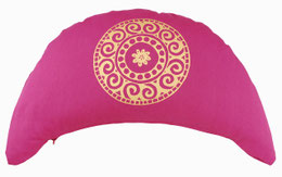 Meditationskissen Halbmond  gross basis pink