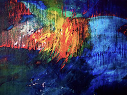 Feuer unter Wasser/ 2003, 160 x 180 cm, mixed media Leinwand, Vermietung