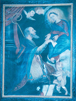 Saint Augustin remettant ses écrits à la Vierge - MH