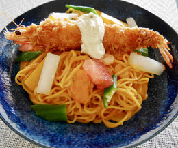海老トマトクリームパスタ