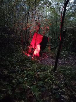 3D-Ziel der Esslinger Bogenschützen beim Kürbis-Schießen