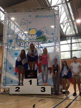 Battle Senior Women's Podium. Credit : Inline Games.