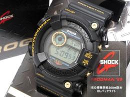 未使用品 G-SHOCK DW-8200BU-9AT FROGMAN 99 フロッグマン ゴールドチタン 黒金蛙