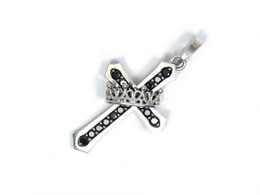 ジャスティンデイビス SPJ122-1 CROSS with CROWN / STONE PENDANT