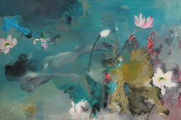 游叶1  FLOATING OF INTIMACY 1  200X300CM 布面油画  OIL ON CANVAS  2008