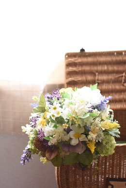 artificial & preserved flowers bouquet - La hortensia azul