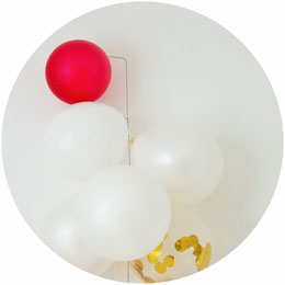 Bild: DIY Luftballon Girlande // So einfach kannst Du angesagte Deko mit Luftballons für deine Party, die Hochzeit, den Geburtstag, den JGA, die Bridalshower, die Babyparty und für jeden anderen Anlass selber machen! gefunden auf www.partystories.de