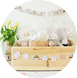 Bild: DIY Brautkalender- finde Ideen für einen Braut Countdown Kalender als Geschenk zum selber machen, mit Tipps zum Befüllen und Verpackungsideen // gefunden auf www.partystories.de // #diyHochzeit #Brautkalender #geschenkidee #ricodesign