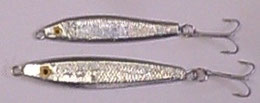 plombs de pêche : cuiller chromée sardine