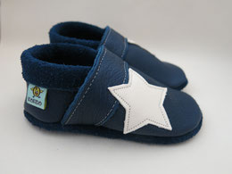 chromfreie bio-lederschuhe aplikation stern